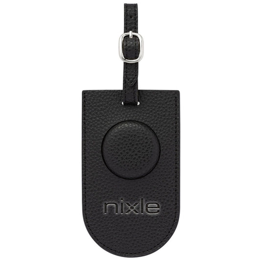 Leeman Black Pebble Grain AirTag Luggage Tag