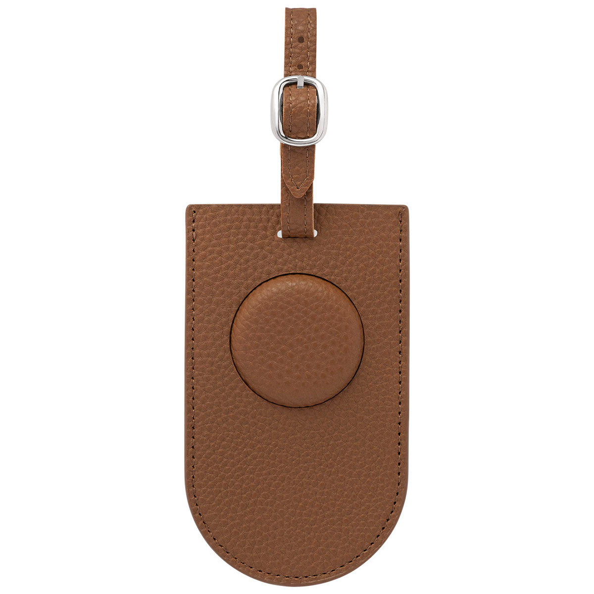 Leeman Tan Pebble Grain AirTag Luggage Tag