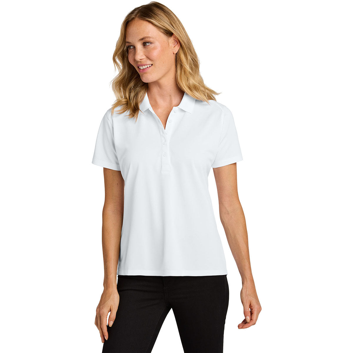 Port Authority Women's White Wearever Performance Pique Polo