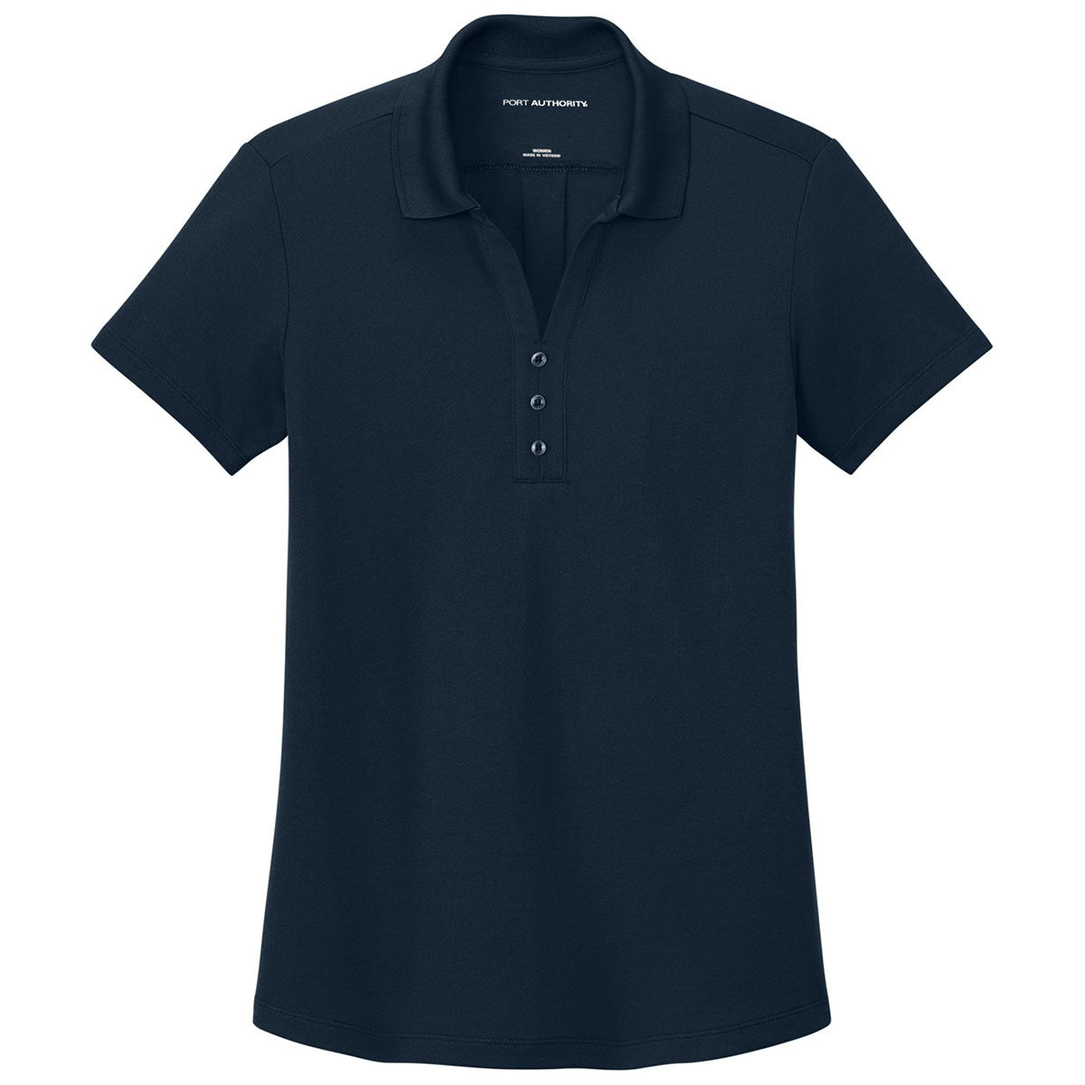 Port Authority Women's Night Navy Plaited Pique Polo
