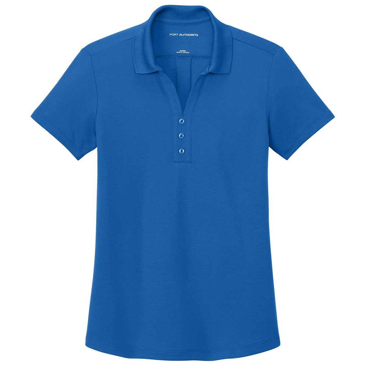 Port Authority Women's Strong Blue Plaited Pique Polo
