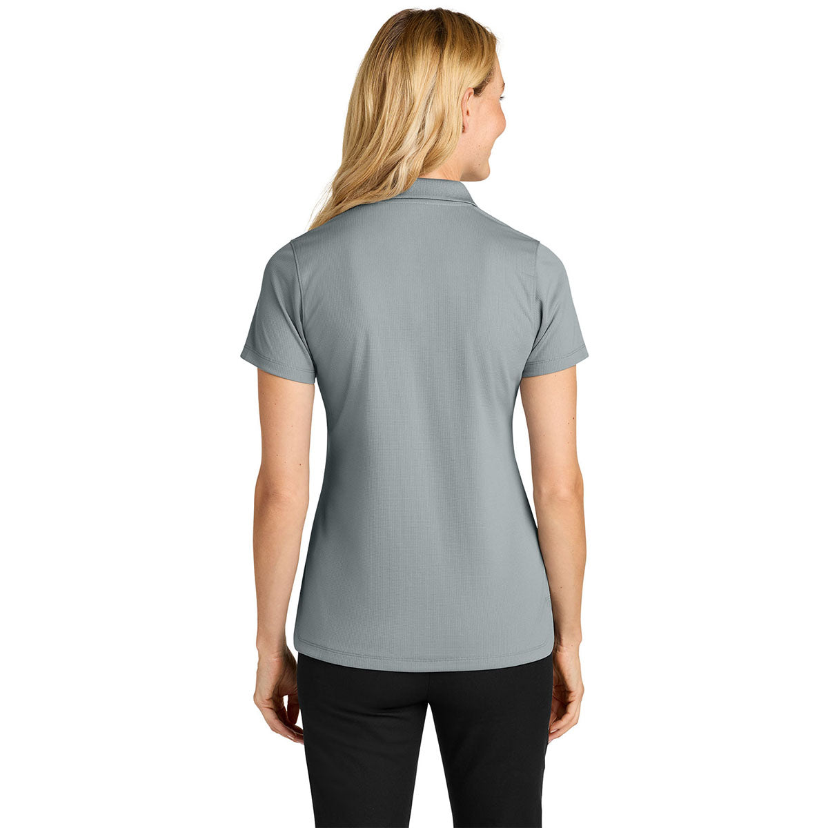 Port Authority Women's Light Sterling Grey Dry Zone Stain-Release Grid Polo
