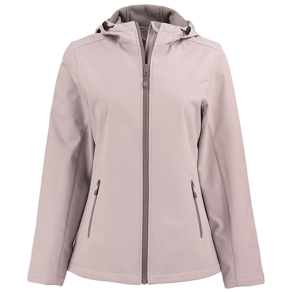 Clique Women's Silver Grey/Pure Slate Tempo Recycled Stretch Softshell Hooded Jacket