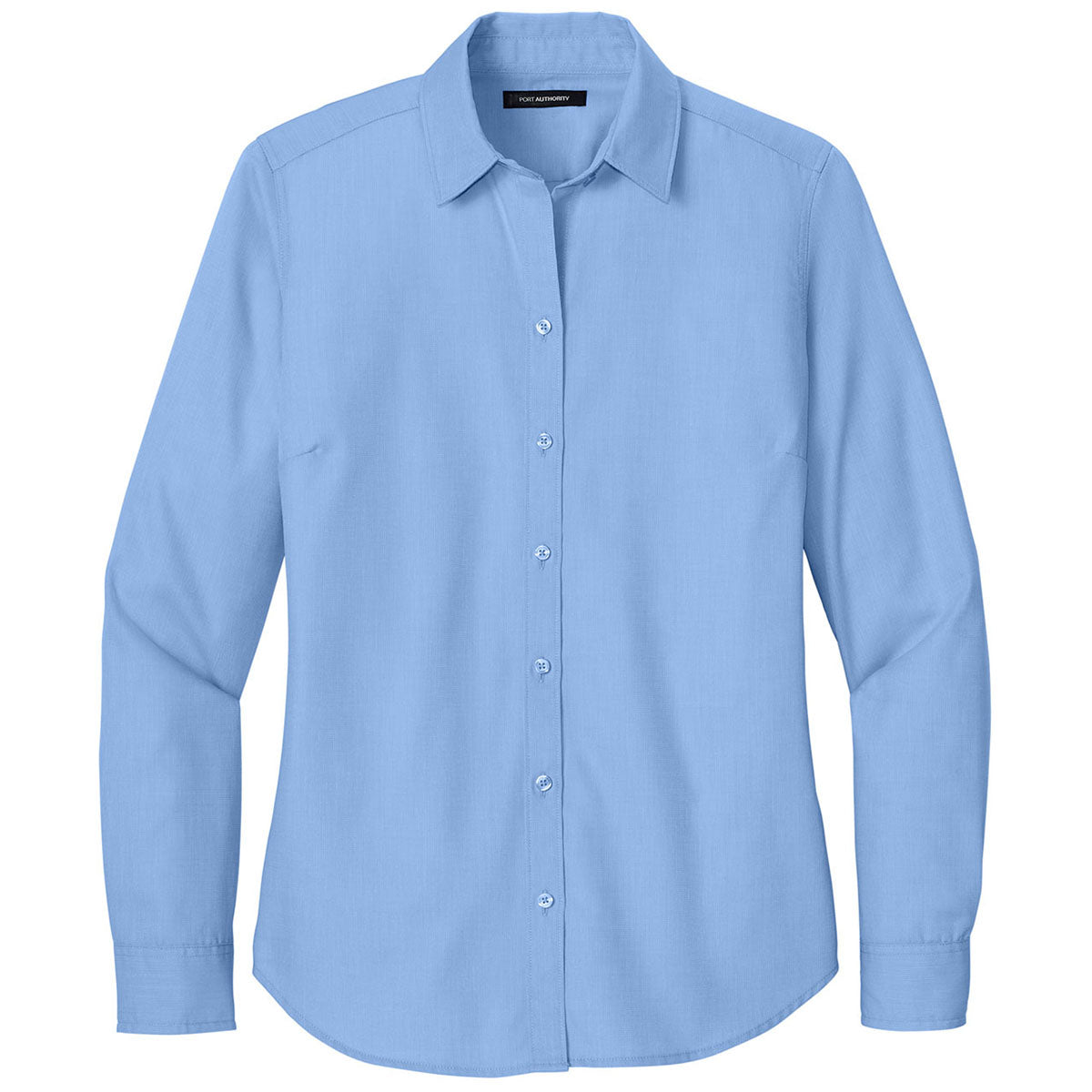 Port Authority Women's Swiss Blue Long Sleeve Nailhead Easy Care Shirt