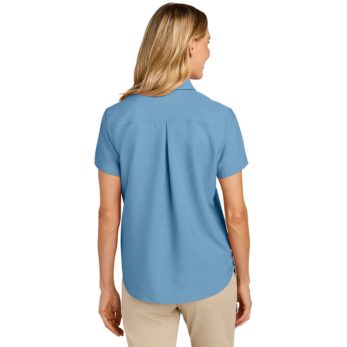 Port Authority Women's Carolina Blue Short Sleeve UV Dockside Shirt