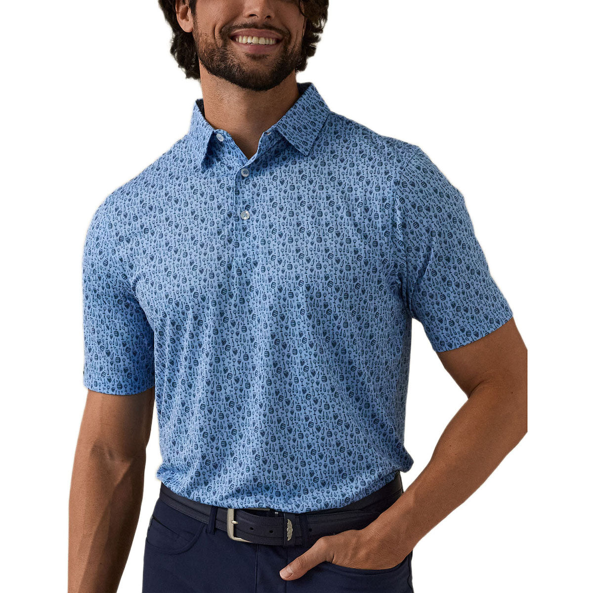 Straight Down Men's Carolina American Oak Polo