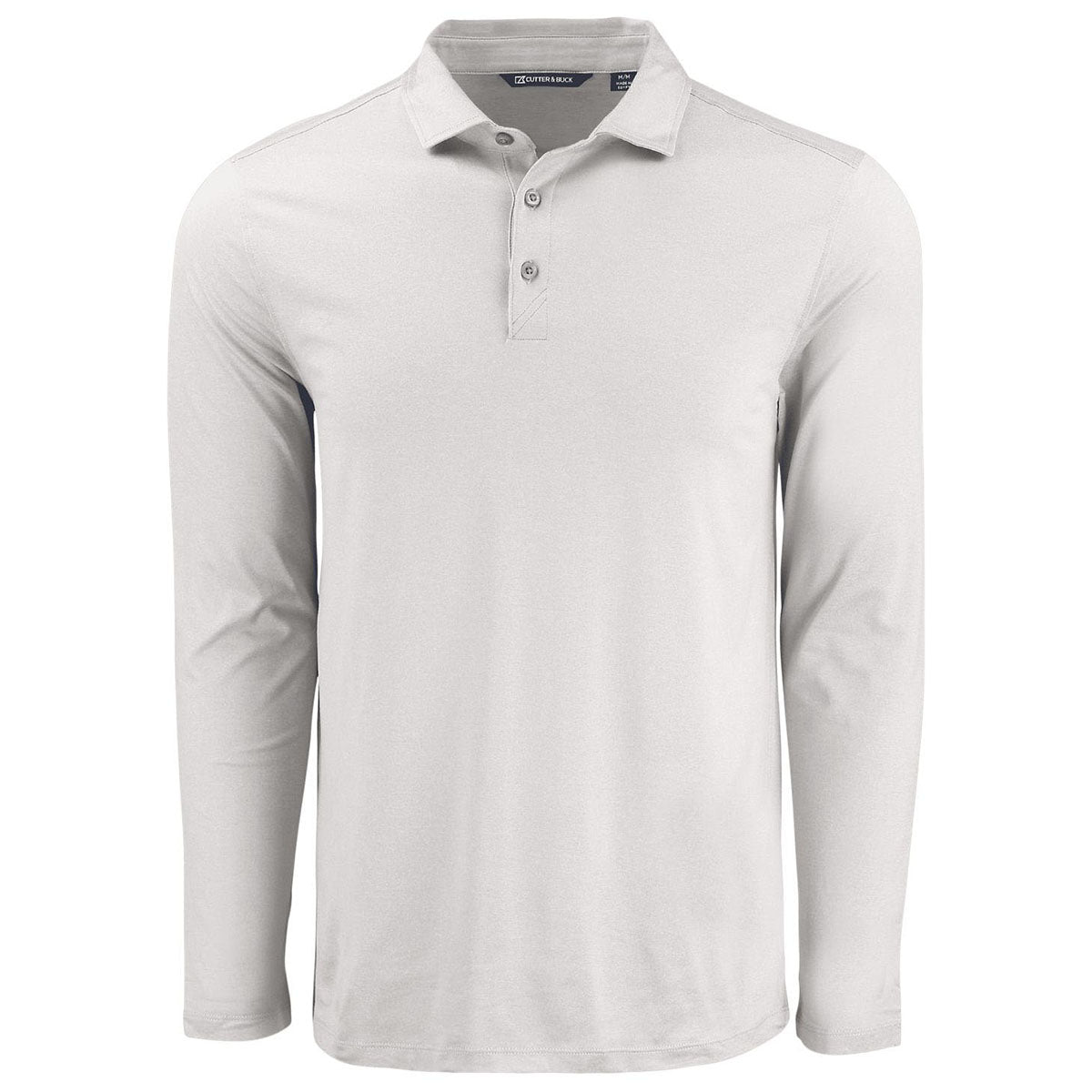 Cutter & Buck Men's Concrete Coastline Epic Comfort Recycled Long Sleeve Polo