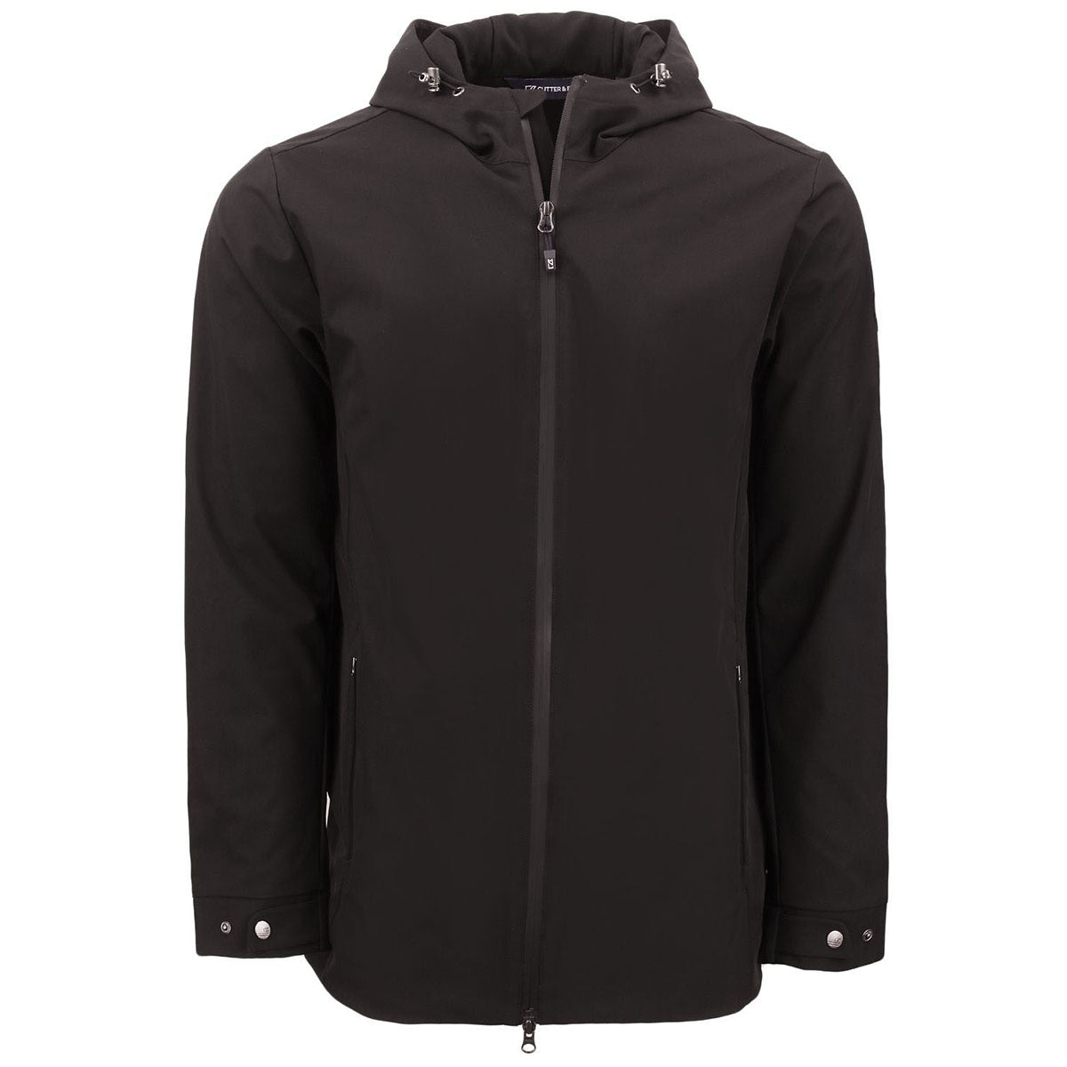 Cutter & Buck Men's Black Camano Everyday Stretch Recycled Water Resistant Jacket