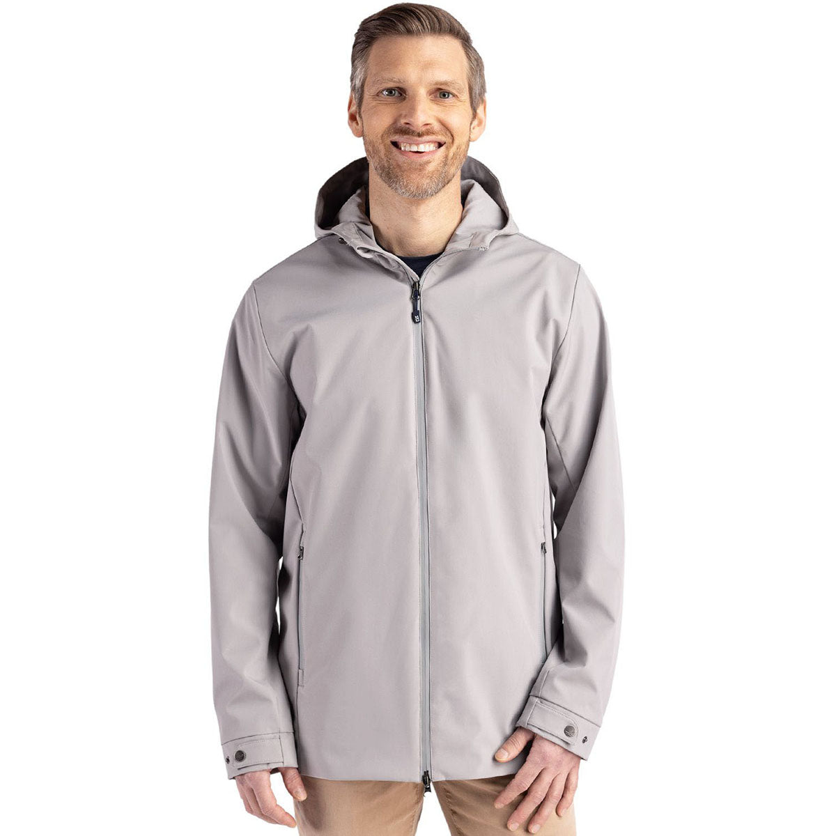 Cutter & Buck Men's Polished Camano Everyday Stretch Recycled Water Resistant Jacket