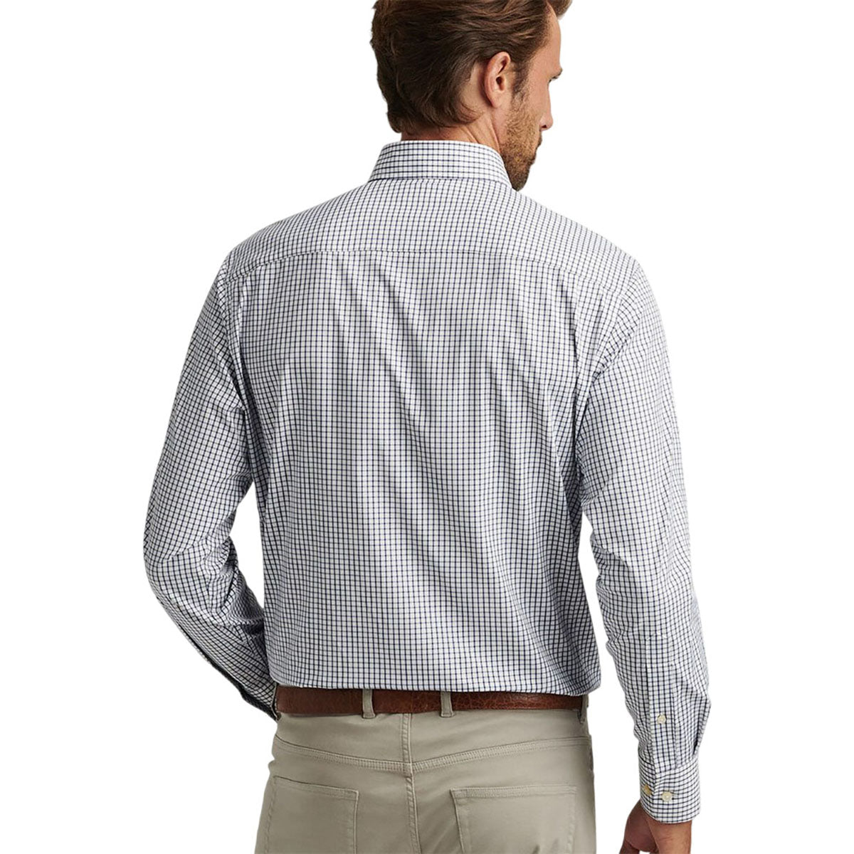 Peter Millar Men's Navy Hanford Performance Twill Sport Shirt