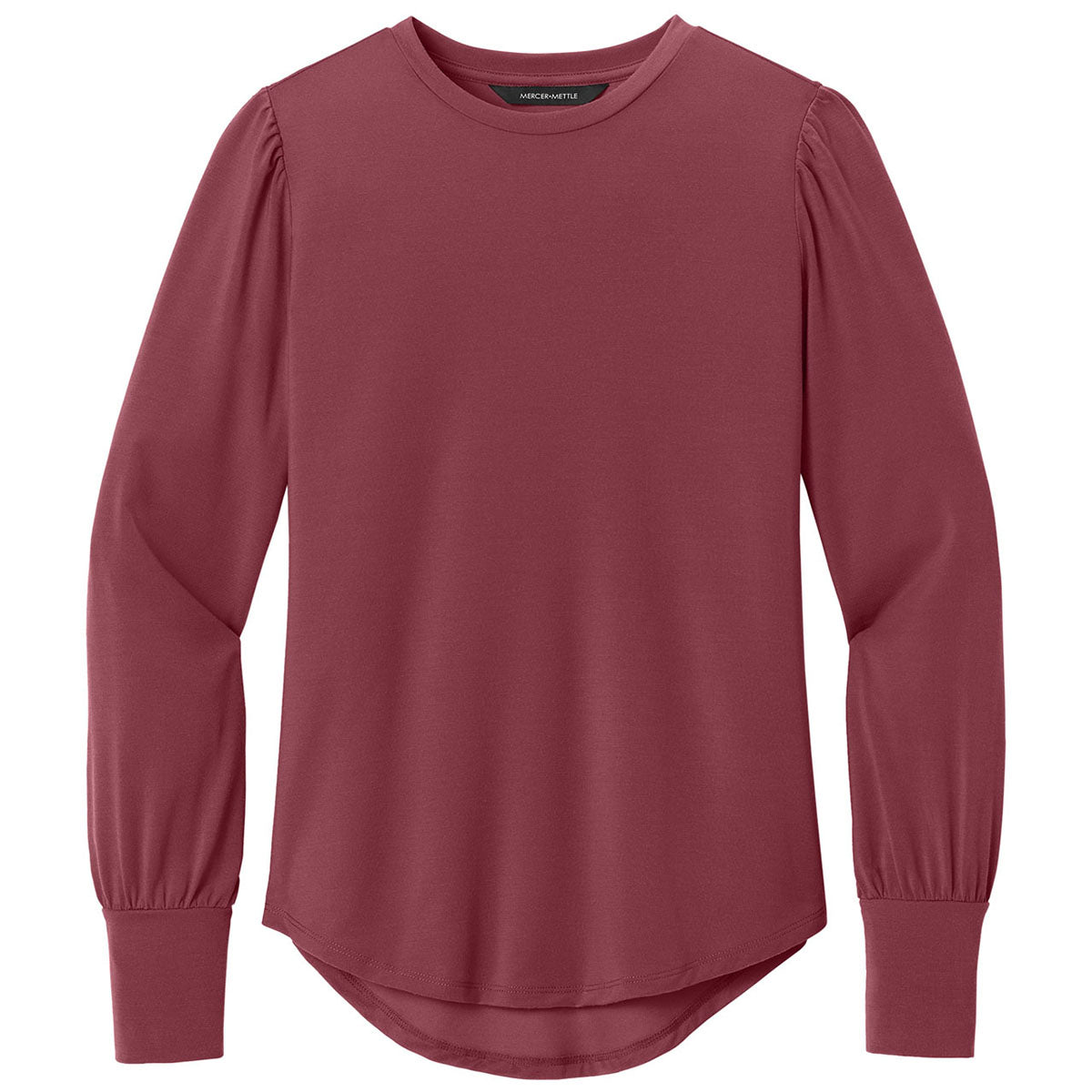 Mercer+Mettle Women's Rosewood Stretch Jersey Long Sleeve Blouson Top