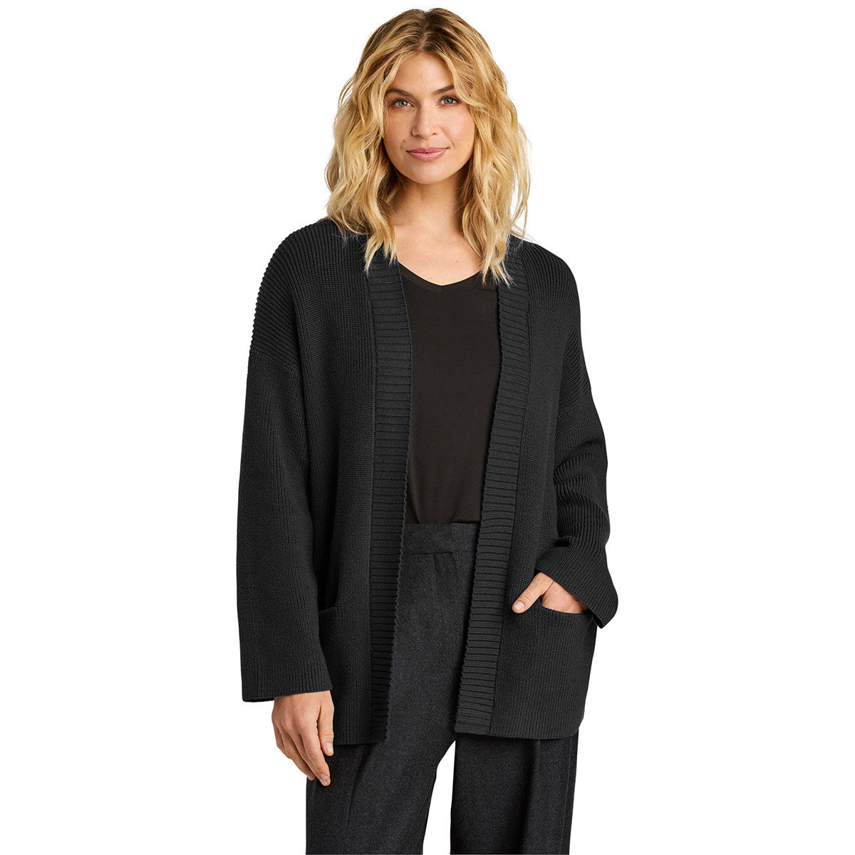 Mercer+Mettle Women's Deep Black Open Cardi
