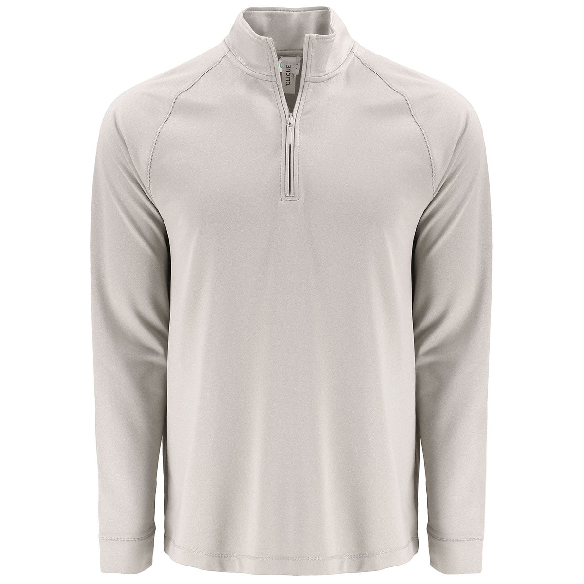 Clique Men's Silver Grey Heather Dash Recycled Quarter Zip Pullover
