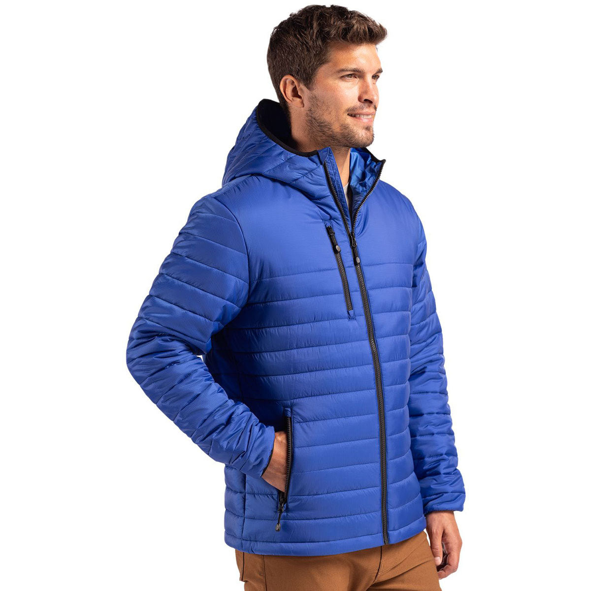 Clique Men's Royal Blue Valhalla Full Zip Puffer Jacket