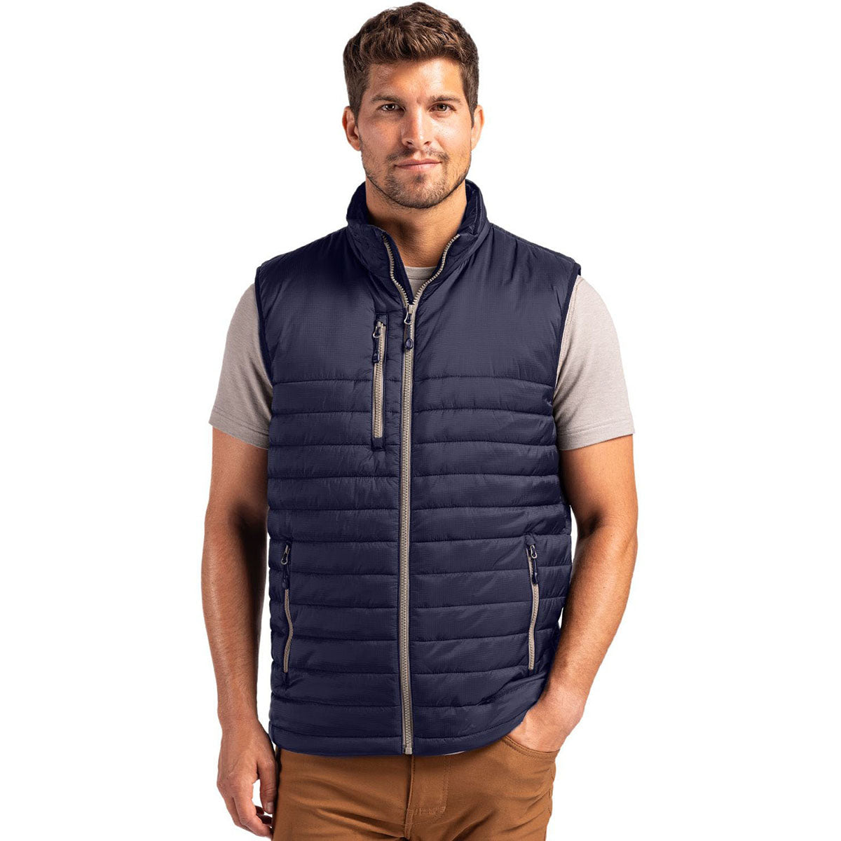 Clique Men's Dark Navy Valhalla Full Zip Puffer Vest