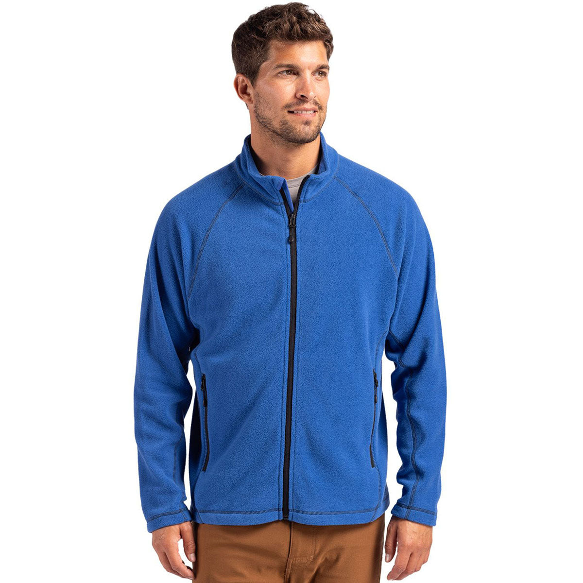 Clique Men's Royal Blue Powder Fleece Full Zip Jacket