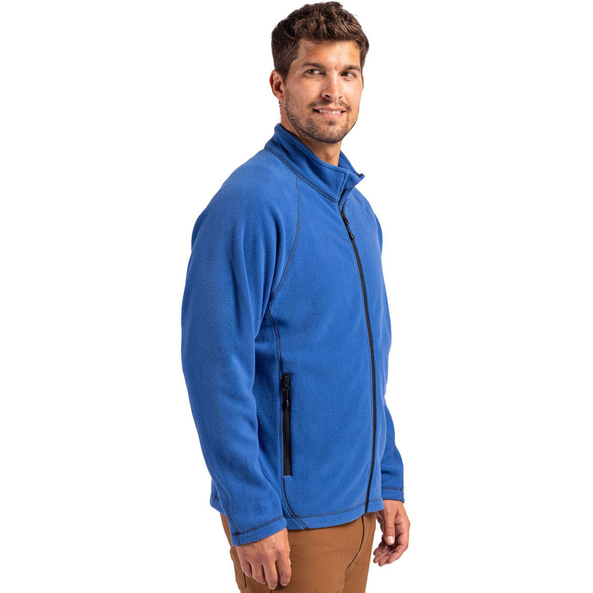 Clique Men's Royal Blue Powder Fleece Full Zip Jacket