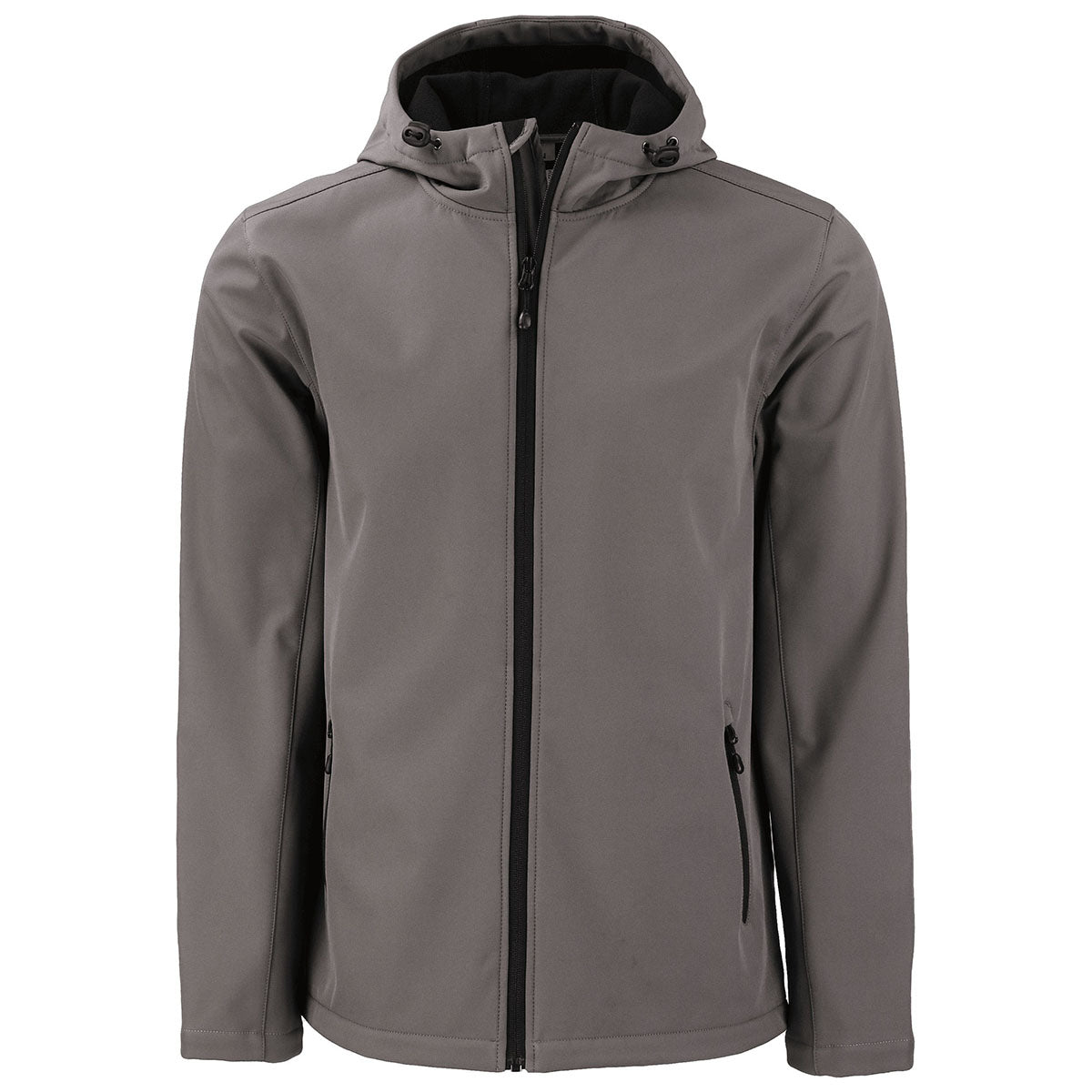 Clique Men's Pure Slate/Black Tempo Recycled Stretch Softshell Hooded Jacket