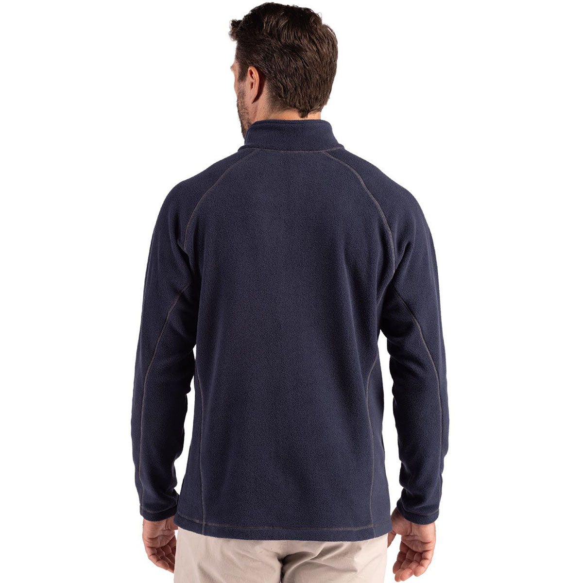 Clique Men's Dark Navy Powder Recycled Fleece Quarter Zip Pullover