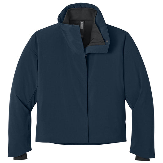 MiiR Women's Indigo Navy Sashiko Full-Zip Stretch Puffy