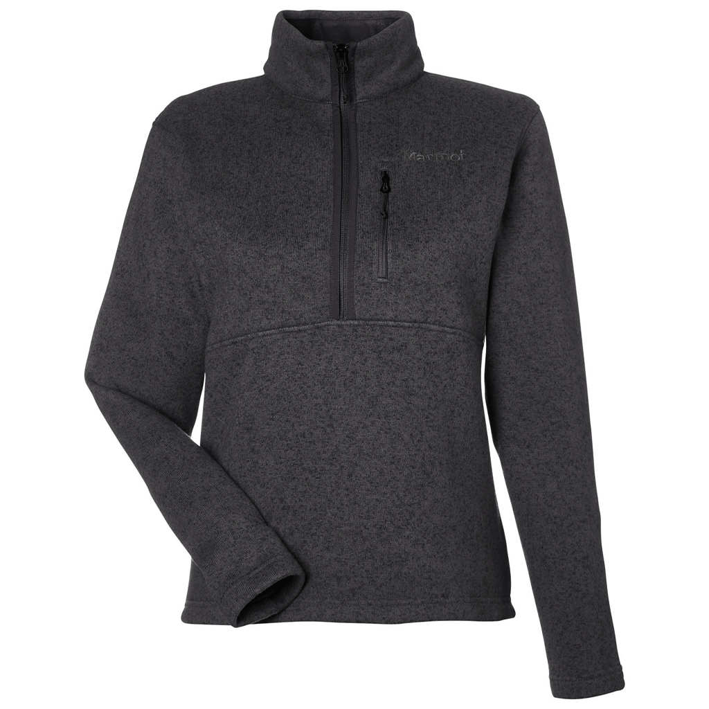 Marmot Women's Black Heather Dropline Half-Zip Jacket