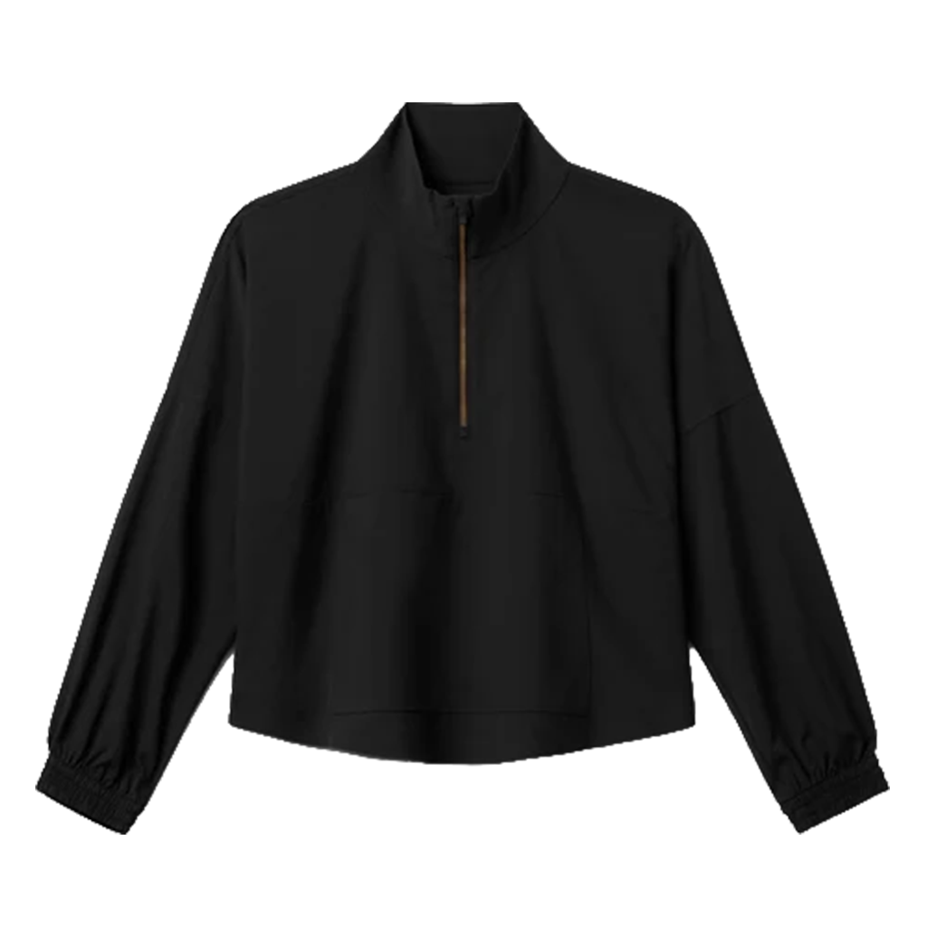 Rhone Women's Pure Black Mirage Anorak Quarter Zip