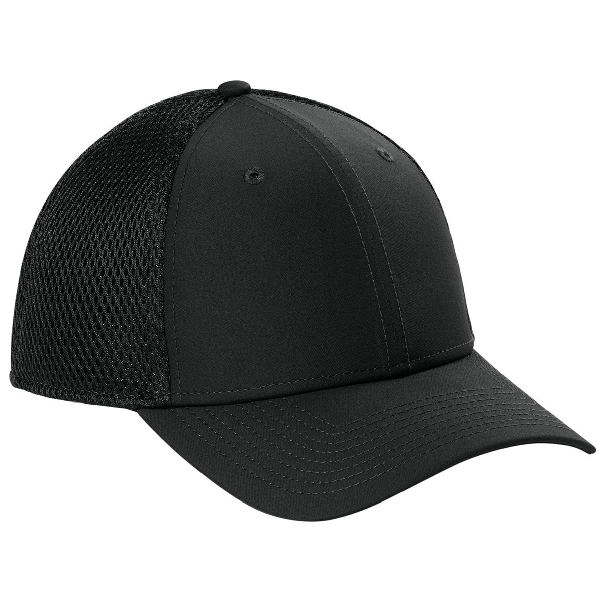 New Era Black 39THIRTY Performance Stretch Mesh Cap