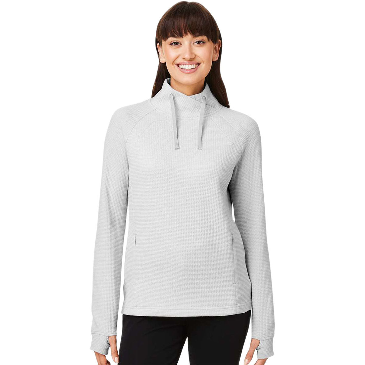 North End Women's Platinum Rhythm Waffle Quarter-Zip Pullover