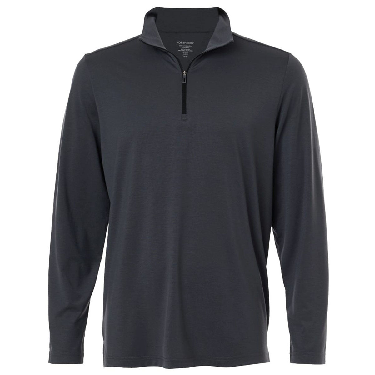 North End Men's Carbon/Black JAQ Stretch Performance Quarter-Zip