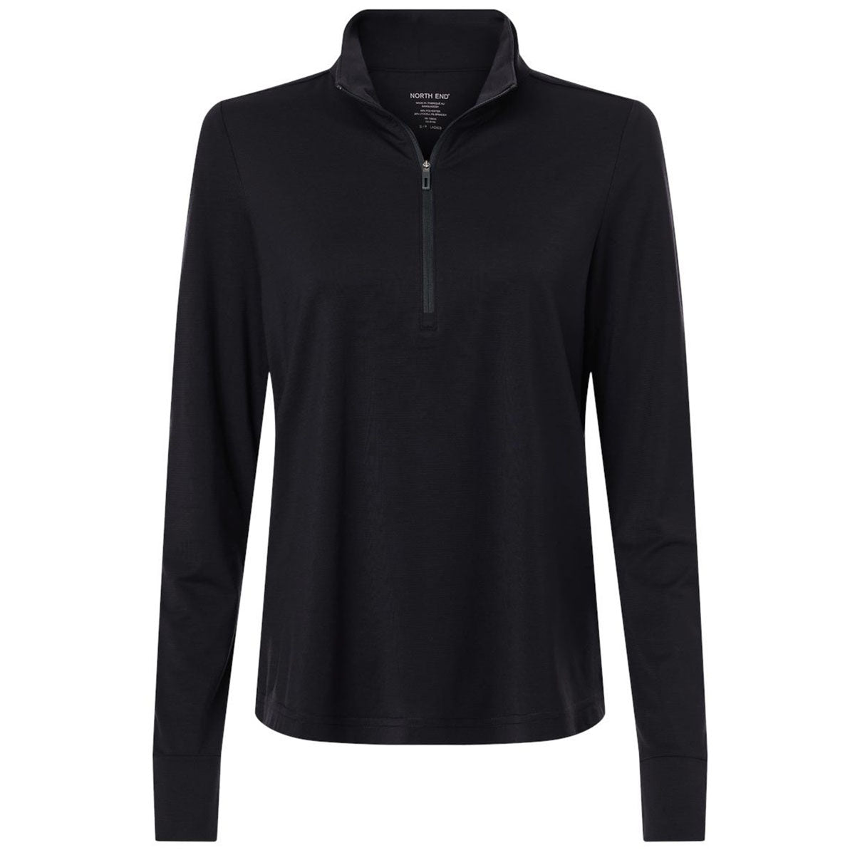 North End Women's Black/Carbon JAQ Stretch Performance Quarter-Zip