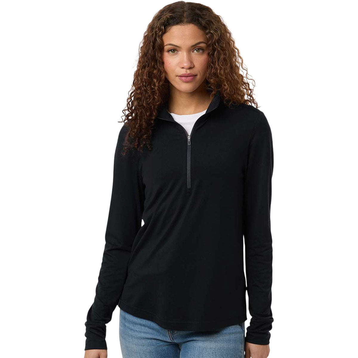 North End Women's Black/Carbon JAQ Stretch Performance Quarter-Zip