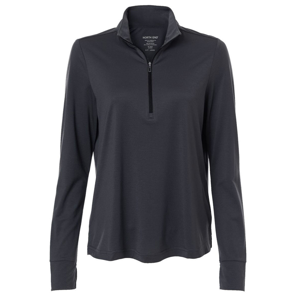 North End Women's Carbon/Black JAQ Stretch Performance Quarter-Zip