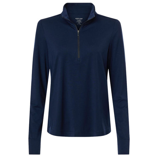 North End Women's Classic Navy/Carbon JAQ Stretch Performance Quarter-Zip