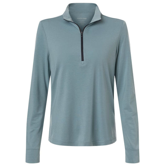 North End Women's Opal Blue/Carbon JAQ Stretch Performance Quarter-Zip