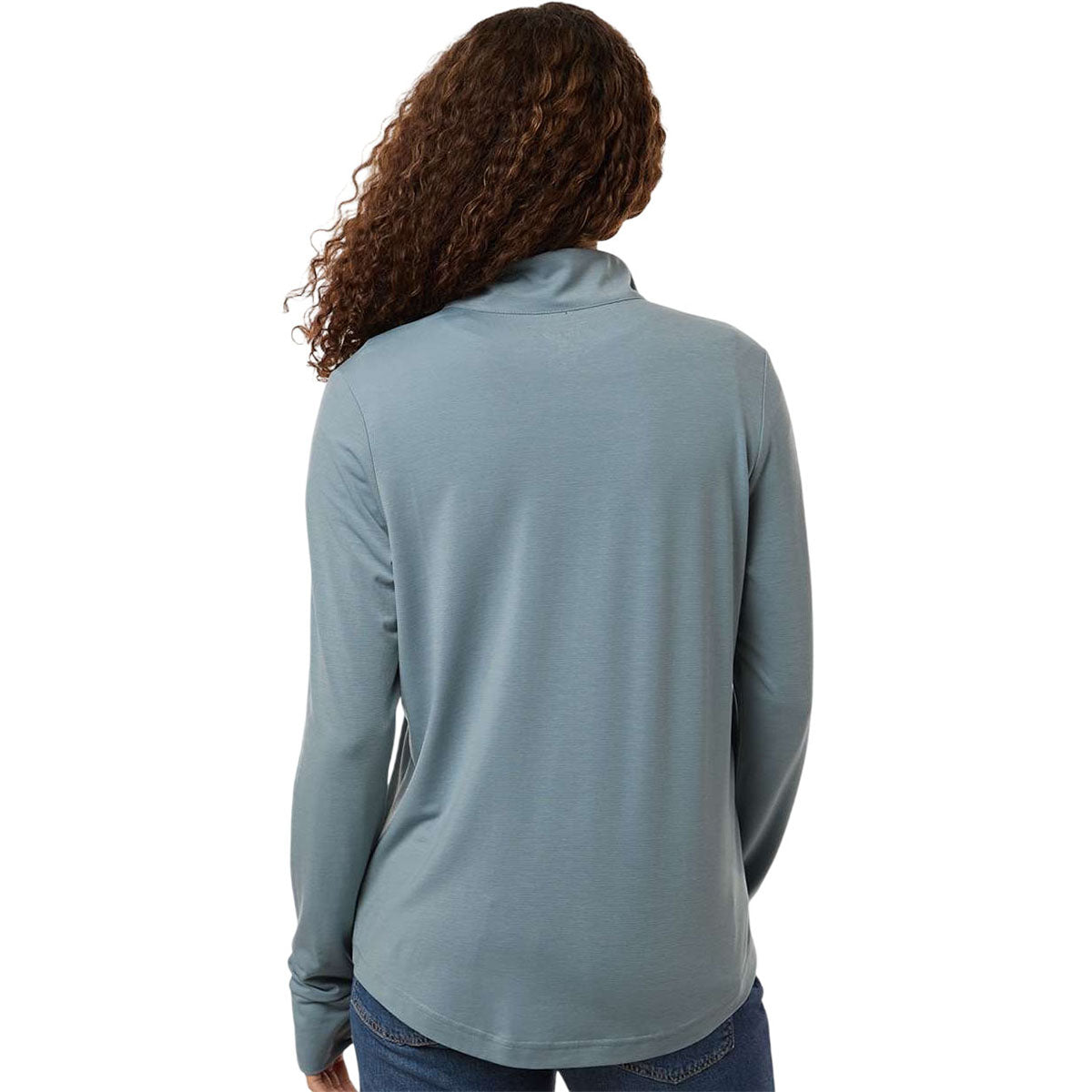 North End Women's Opal Blue/Carbon JAQ Stretch Performance Quarter-Zip