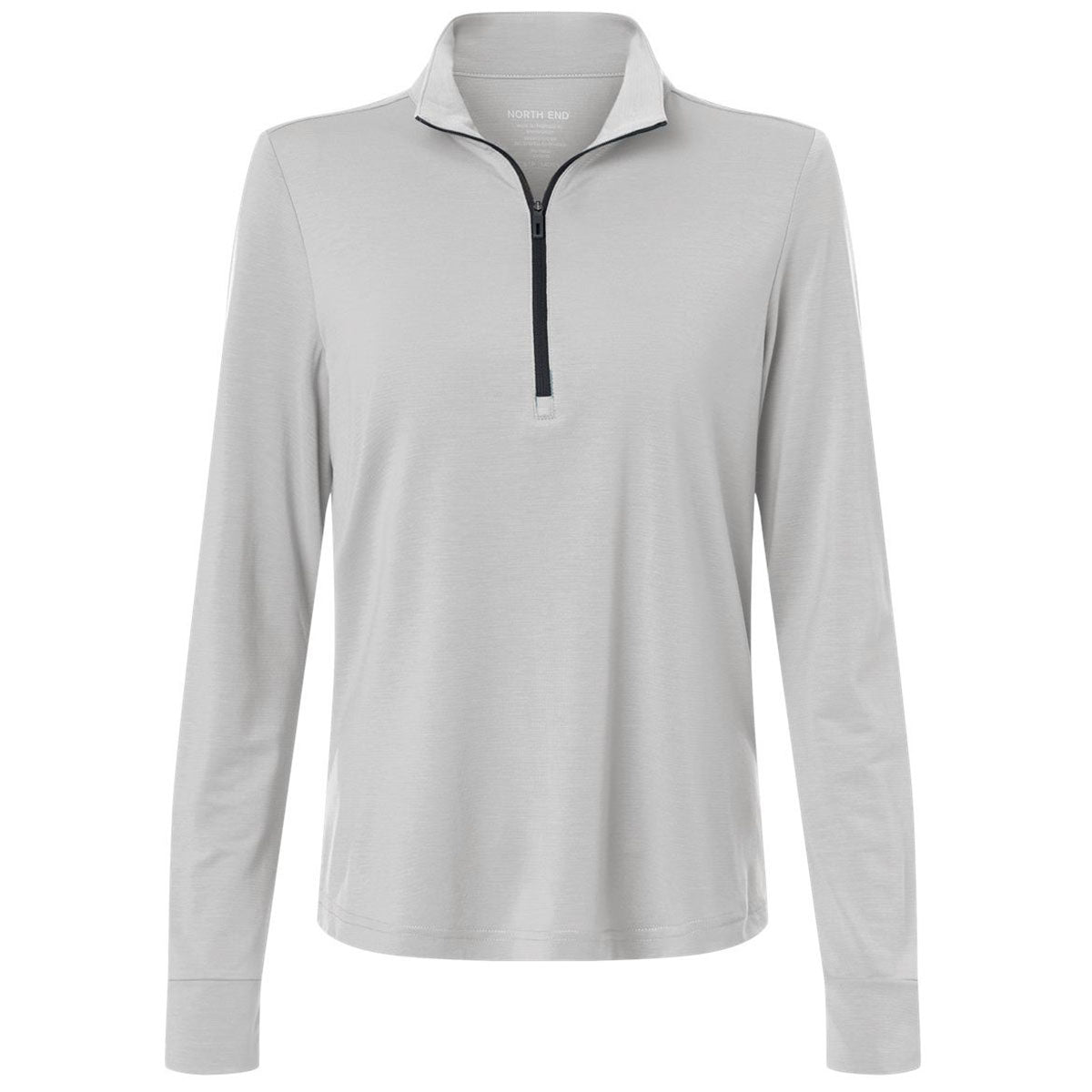 North End Women's Platinum/Carbon JAQ Stretch Performance Quarter-Zip