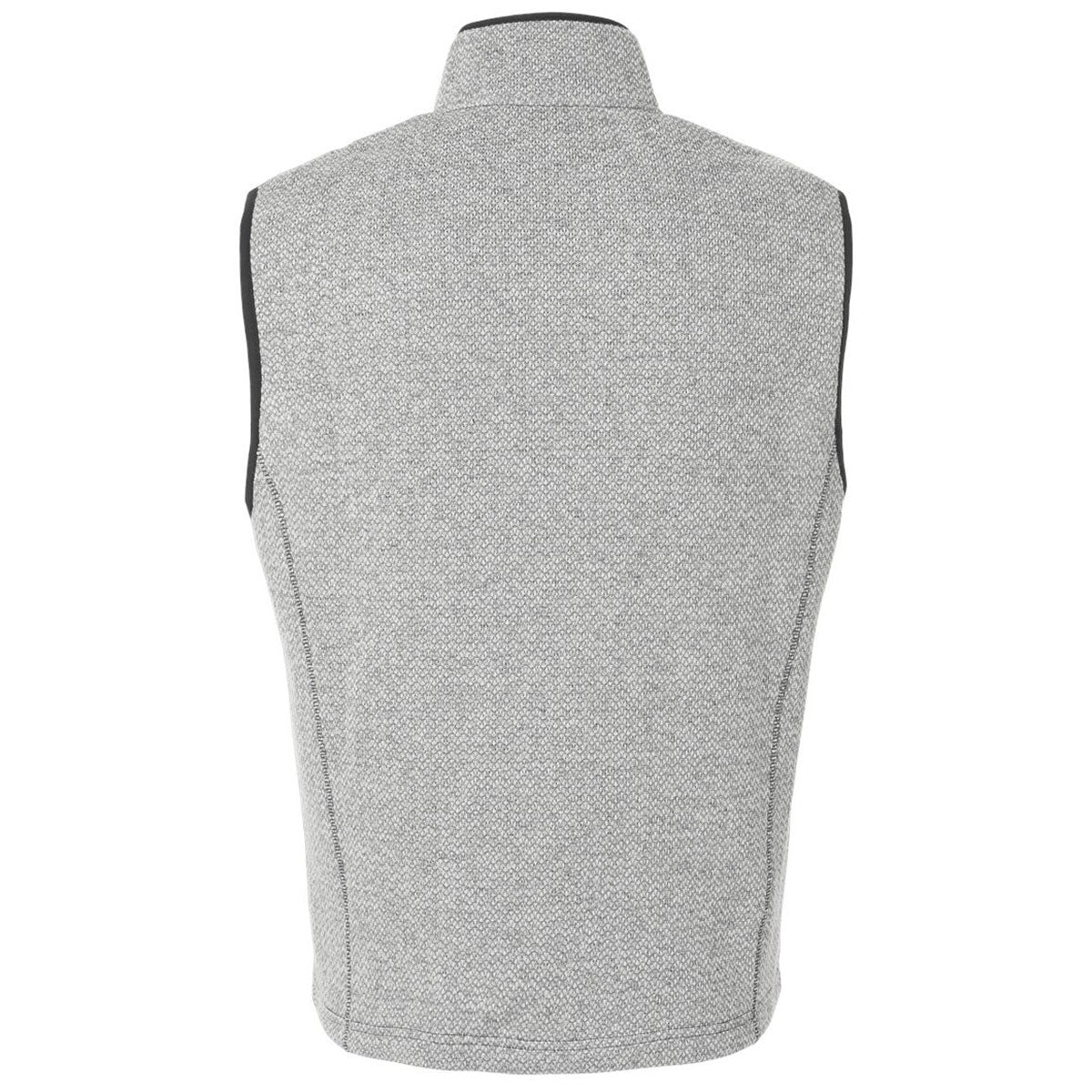 North End Men's Grey/White Jasper Jacquard Fleece Vest