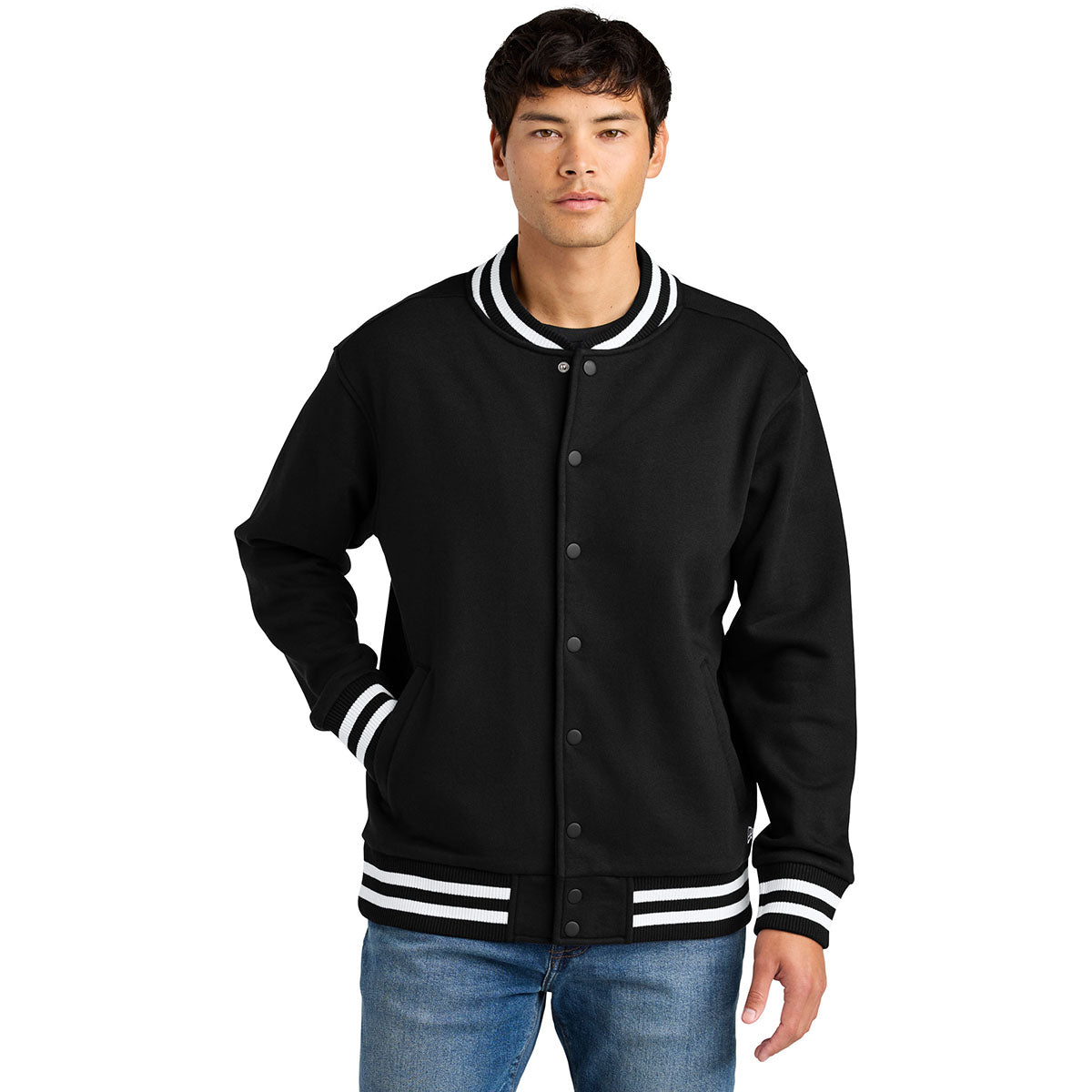 New Era Men's Black Varsity Heavyweight Fleece Jacket