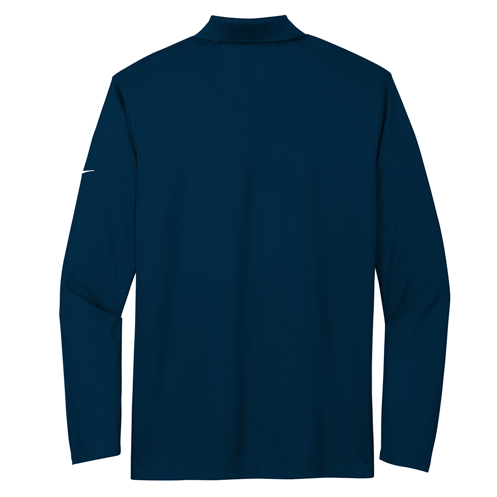 Nike Men's Navy Dri-FIT Micro Pique 2.0 Long Sleeve Polo