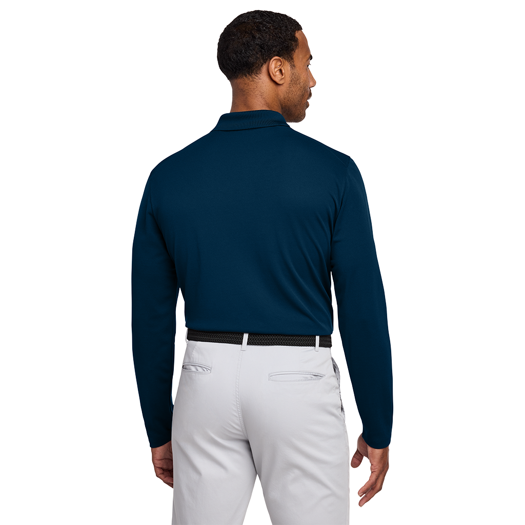 Nike Men's Navy Dri-FIT Micro Pique 2.0 Long Sleeve Polo