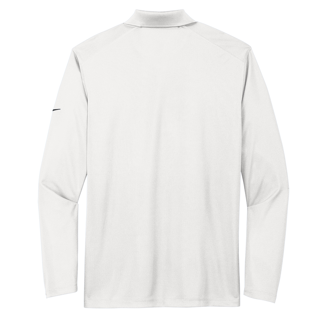 Nike Men's White Dri-FIT Micro Pique 2.0 Long Sleeve Polo