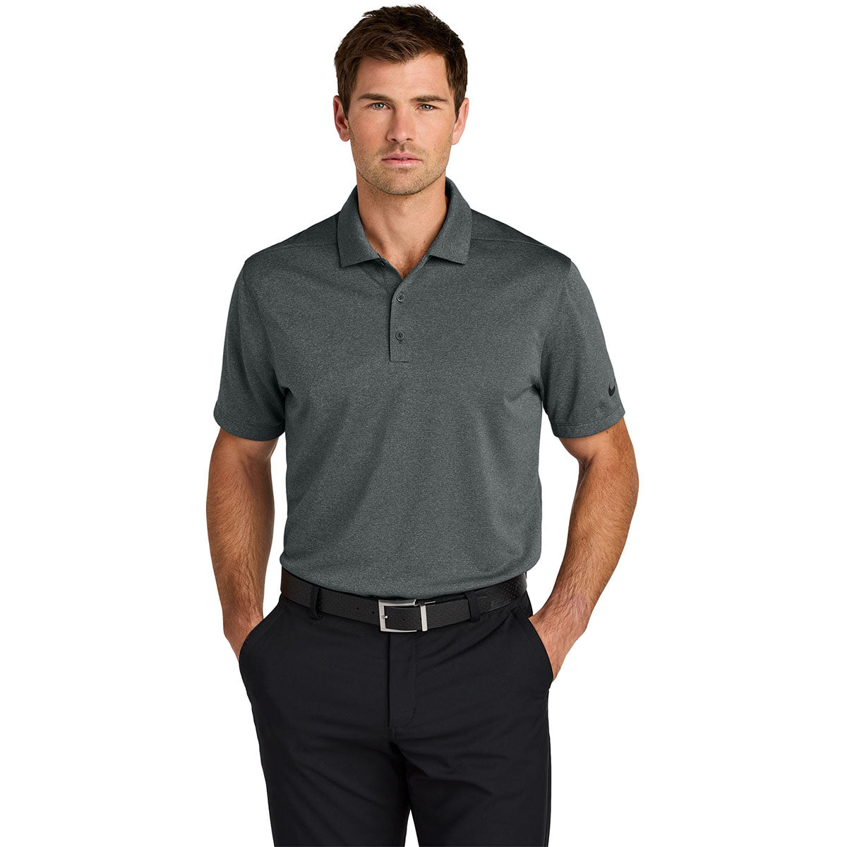Nike Men's Anthracite Heather Dri-FIT Smooth Heather Polo
