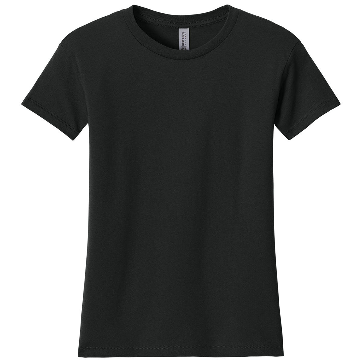 Next Level Women's Black Cotton Relaxed Tee