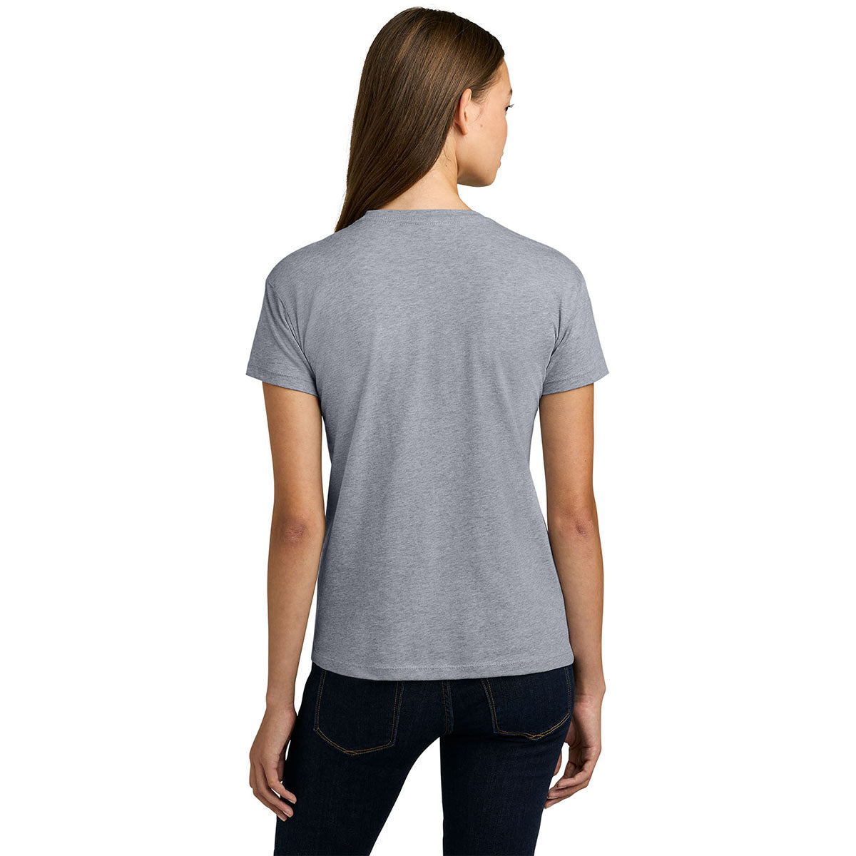 Next Level Women's Heather Gray Cotton Relaxed Tee