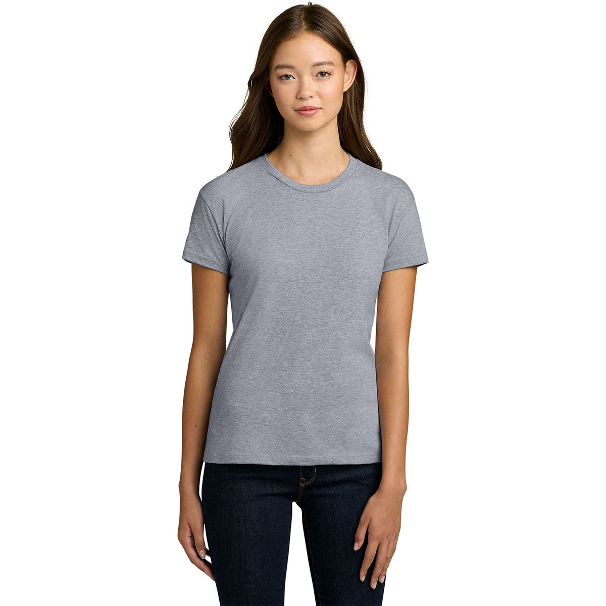 Next Level Women's Heather Gray Cotton Relaxed Tee