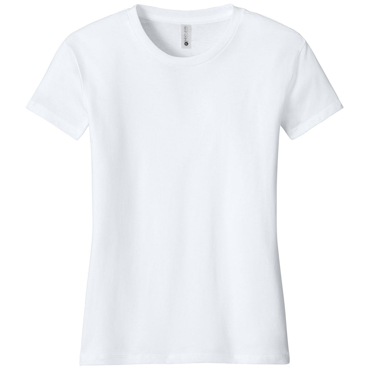 Next Level Women's White Cotton Relaxed Tee