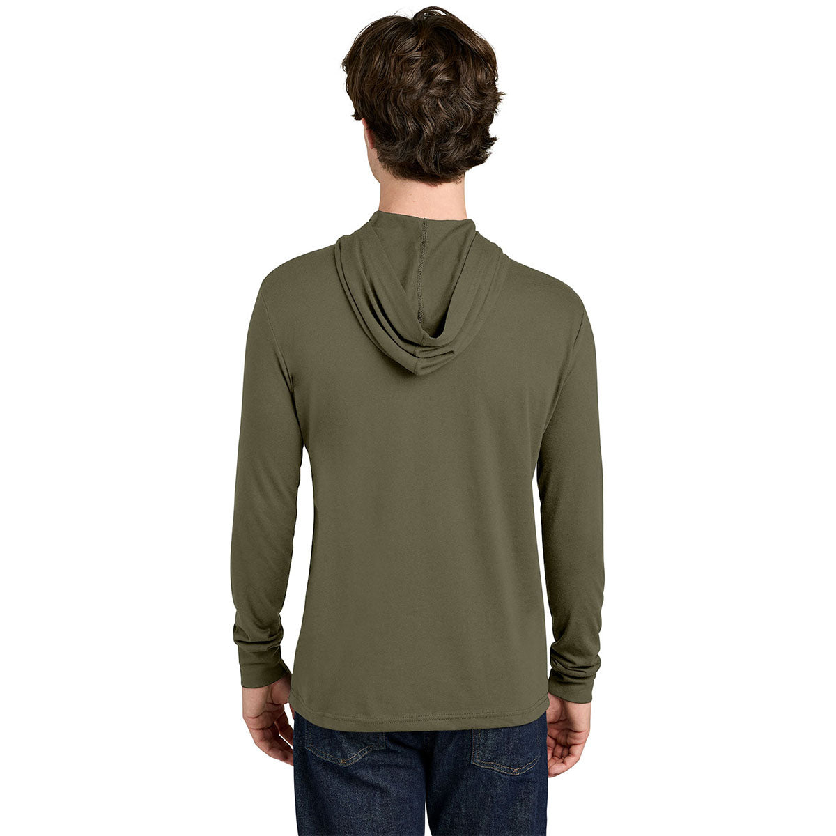 Next Level Men's Military Green Apparel CVC Long Sleeve Hoodie