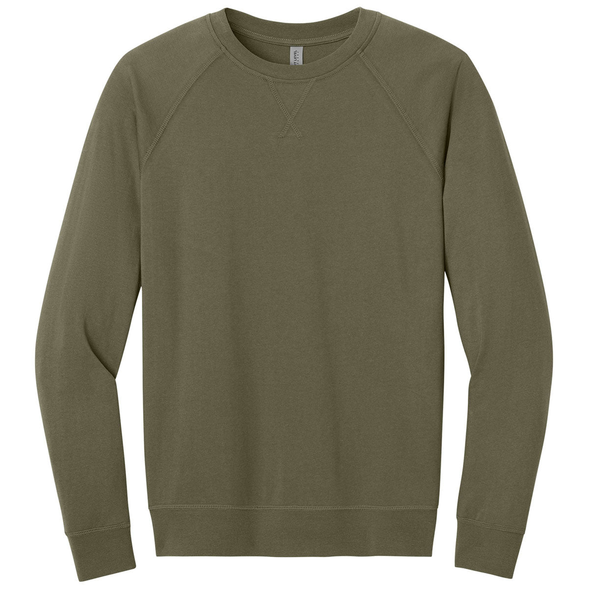 Next Level Men's Military Green Laguna Raglan Sweatshirt