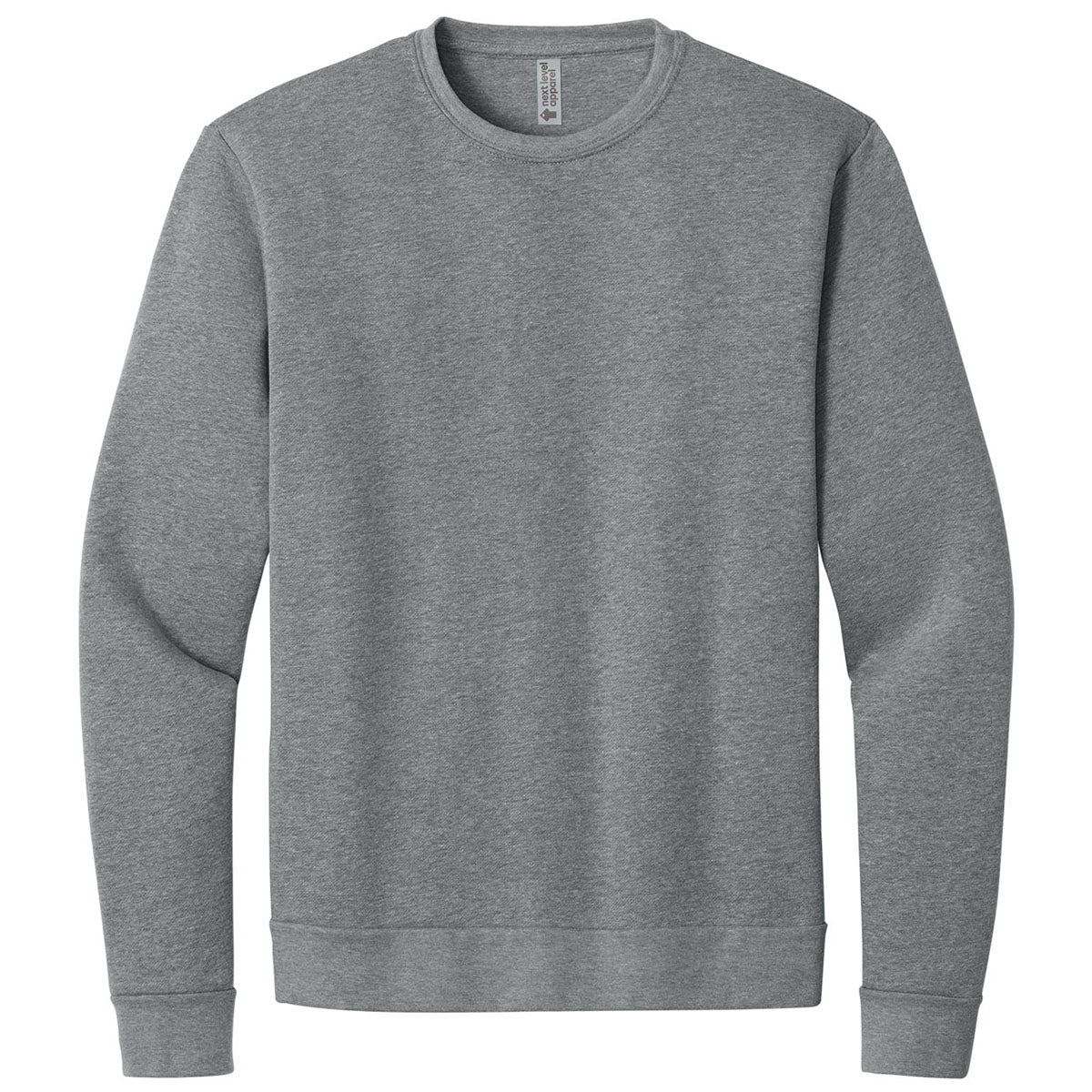 Next Level Men's Heather Gray Apparel Adult Malibu Crewneck Sweatshirt