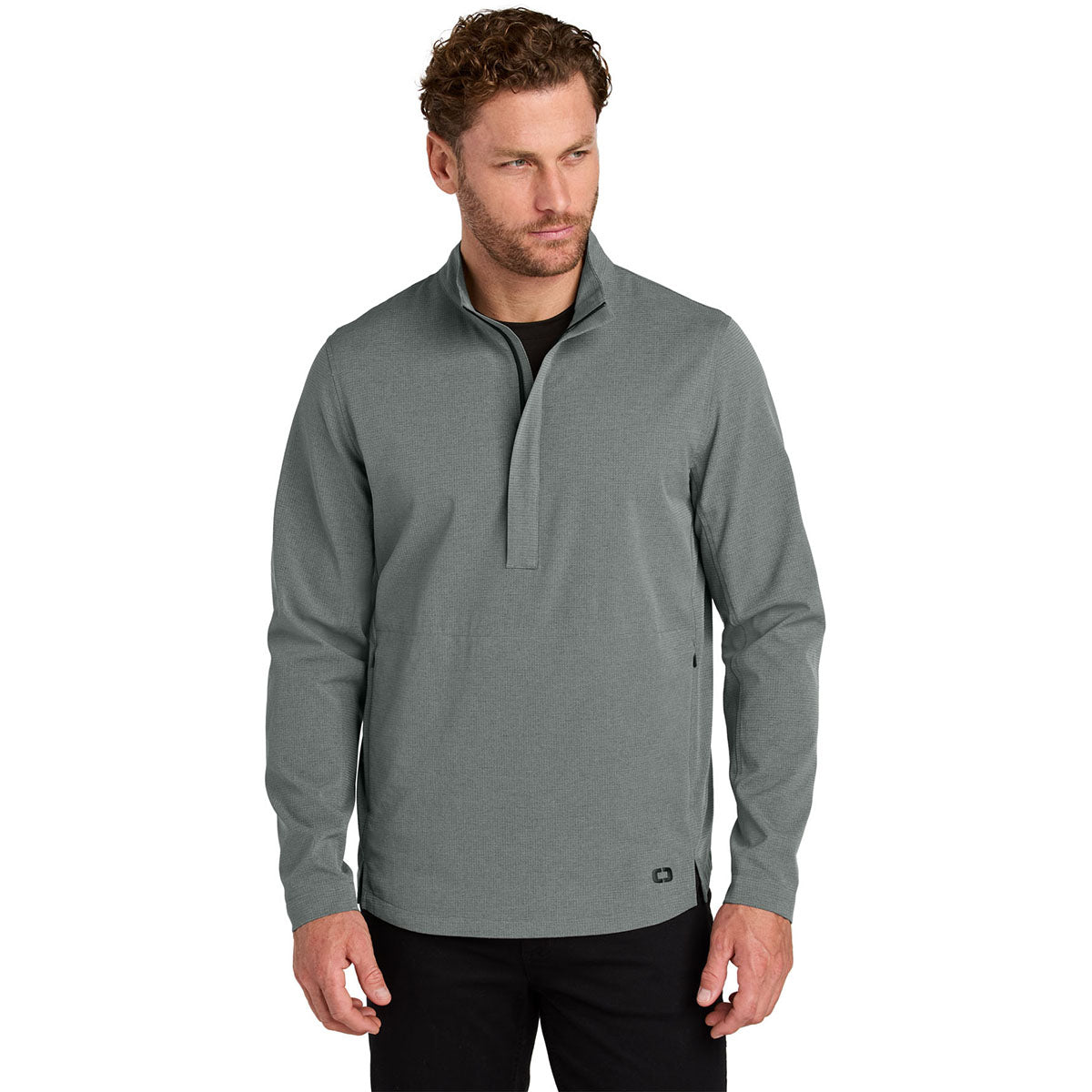 OGIO Men's Rogue Grey Aspect 1/2-Zip Pullover